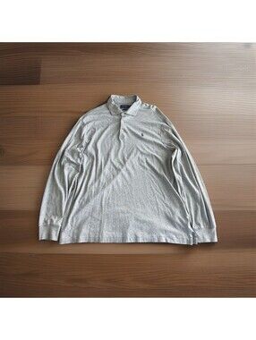 Polo Ralph Lauren NWOT Collared Shirt Men's Cotton Long Sleeve Polo Size XL Gray